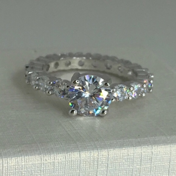 .925 Jewelry - 🎀NWT .925 ETERNITY BAND/ENGAGEMENT RING!!🎀
